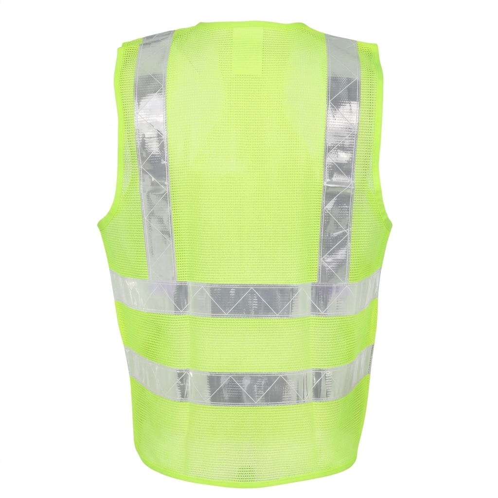 Executive Safety Net Type Vest with Zipper and PVC Reflective Tape - Image 3