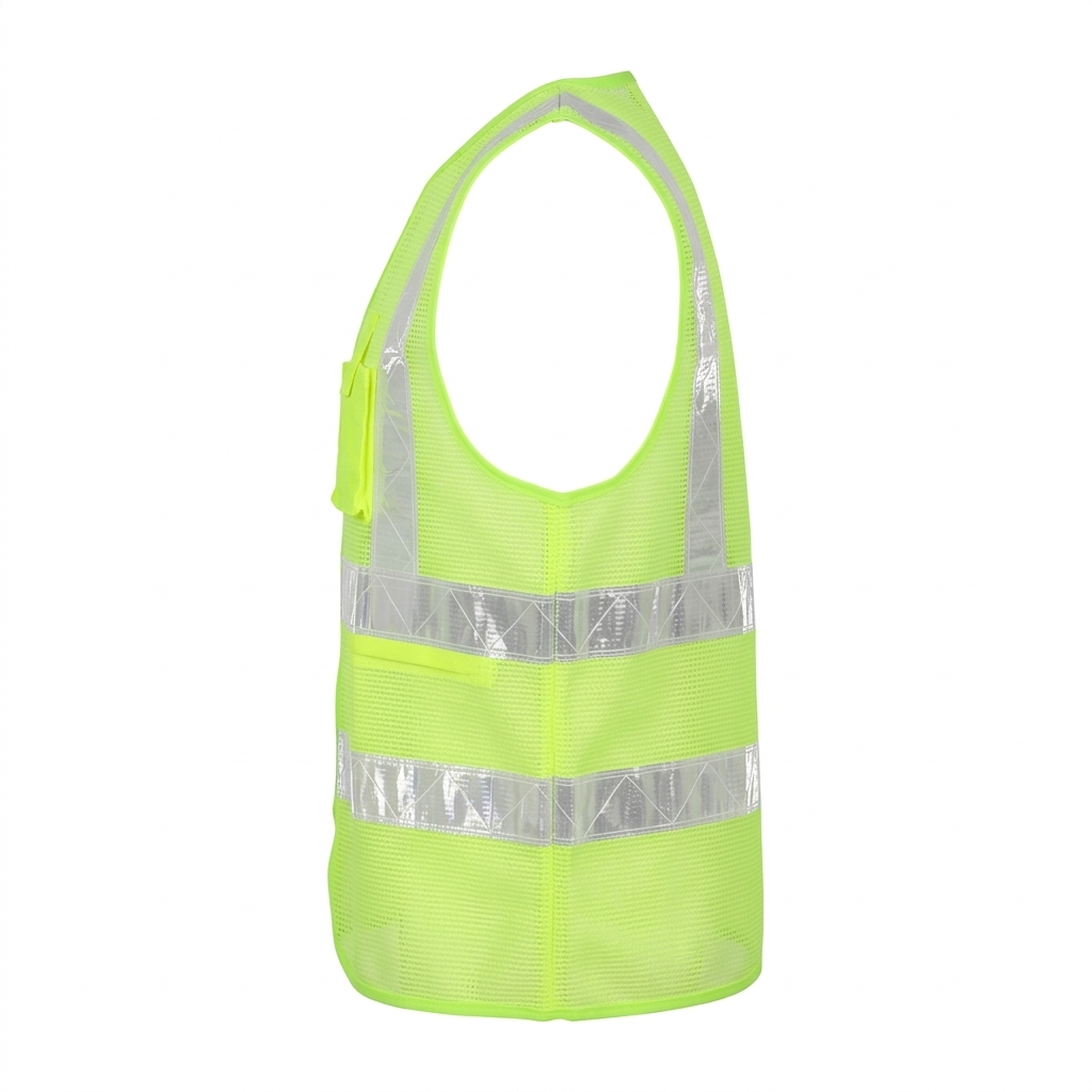 Executive Safety Net Type Vest with Zipper and PVC Reflective Tape - Image 4